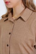 Camel Oversize Keten Alt Üst Takım 6622 resmi